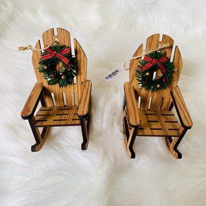NWT Pier 1 Rocking Chair Wreath Ornaments